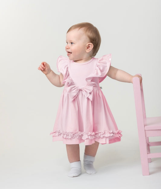 Caramelo bow ruffle dress