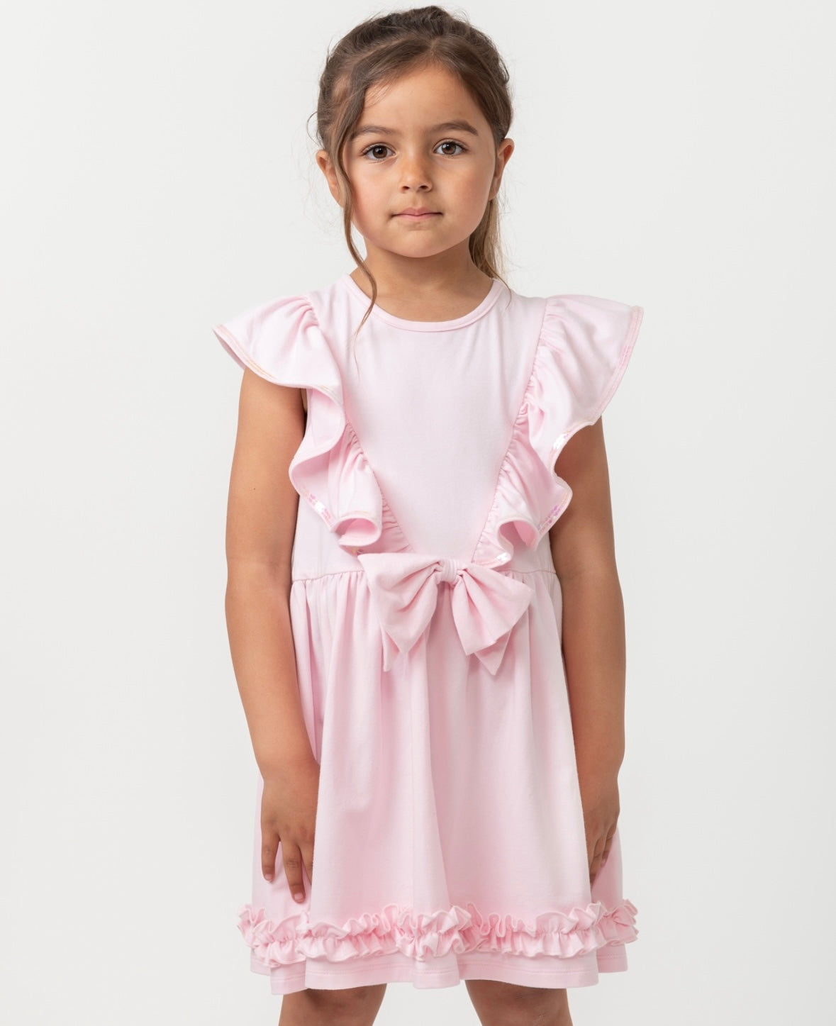 Caramelo bow ruffle dress