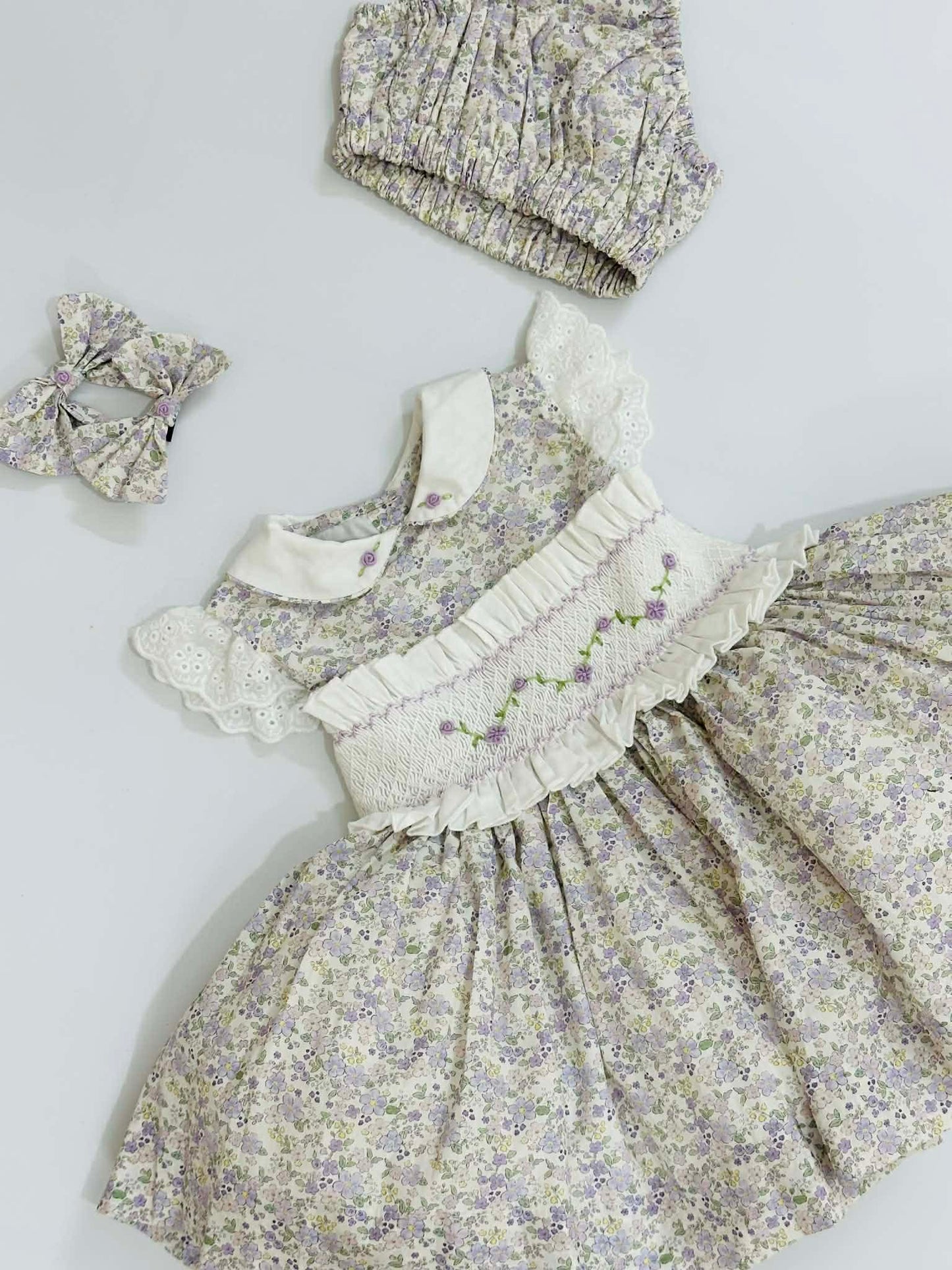 Lilac floral smock