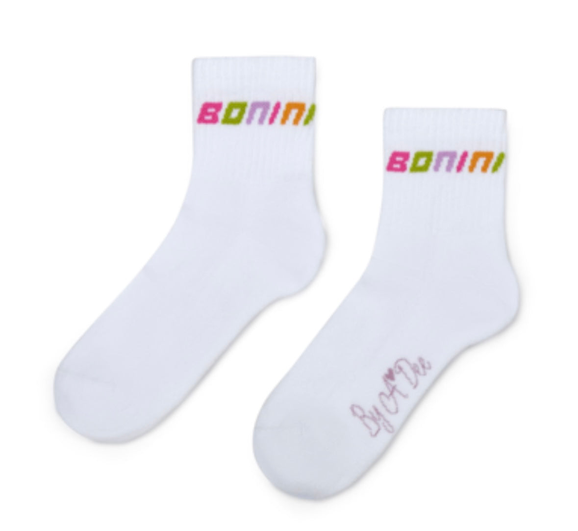 Bonini Twirl white sport sock