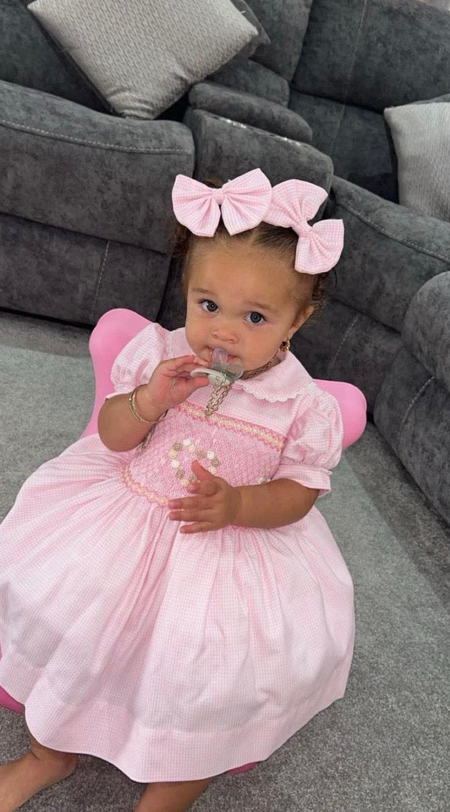 Little Prims Pink Smock Dress