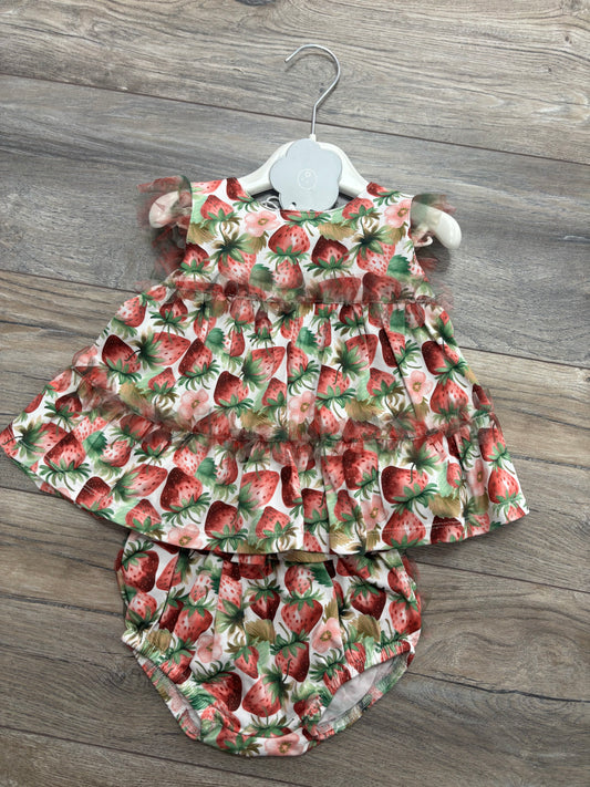 Deolinda Strawberry dress and pant set