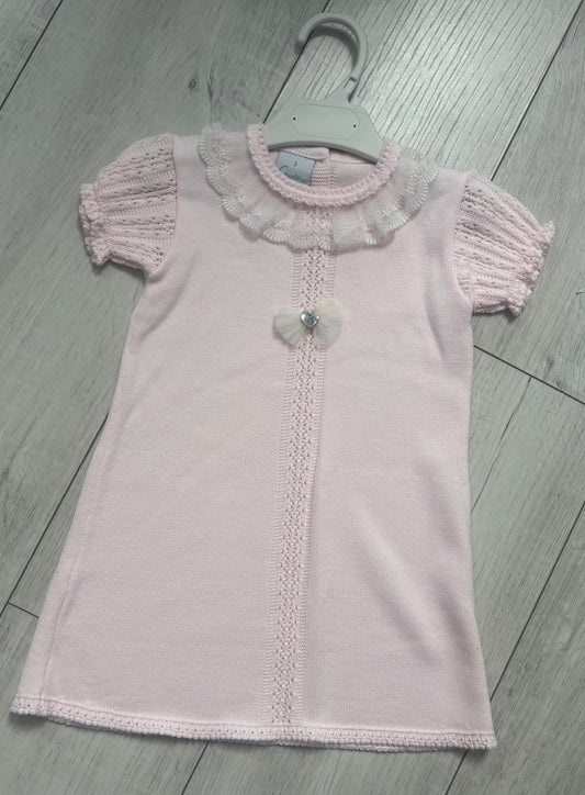 Granlei Fine knit baby pink dress