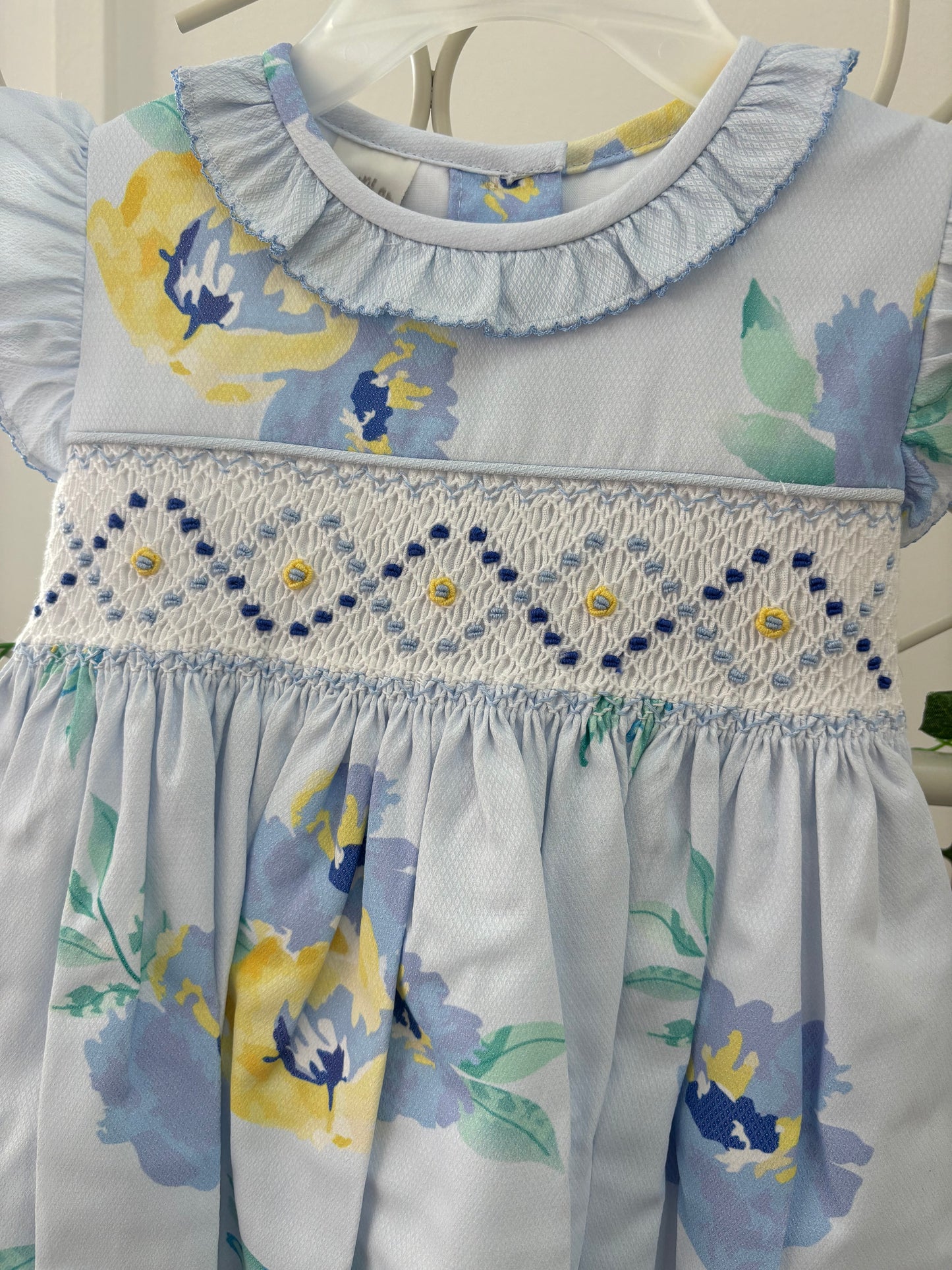 Pretty Originals Blue floral smock dress