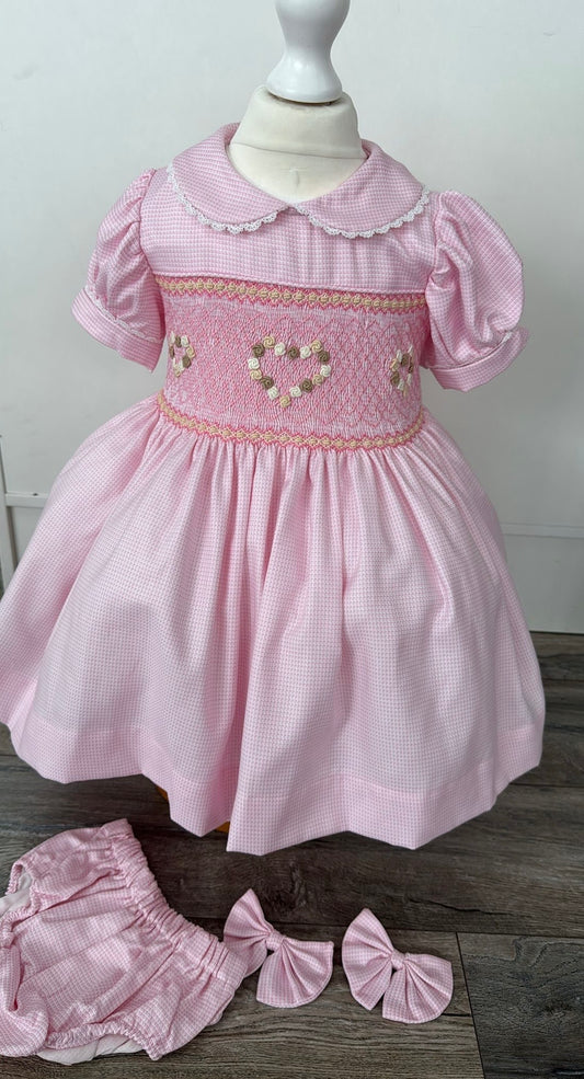 Little Prims Pink Smock Dress