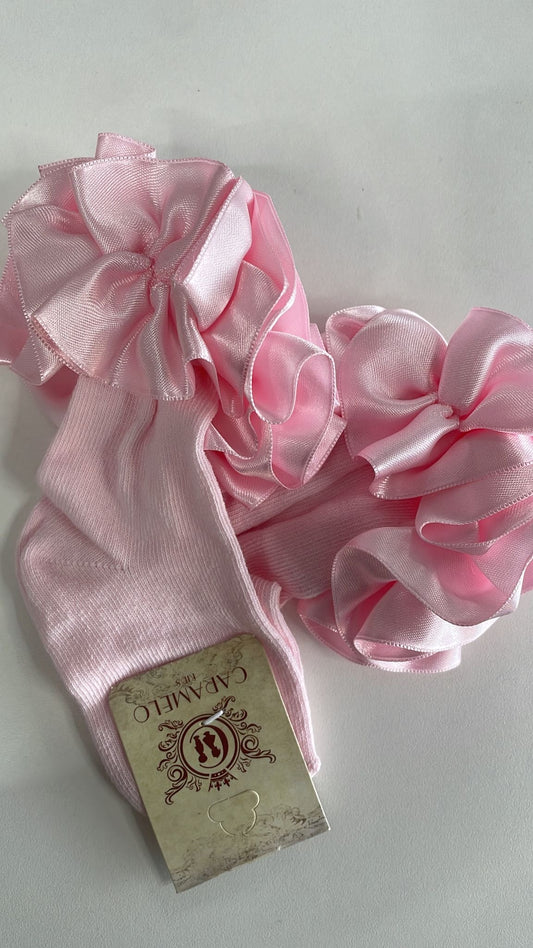 Caramelo Pink Frill Socks