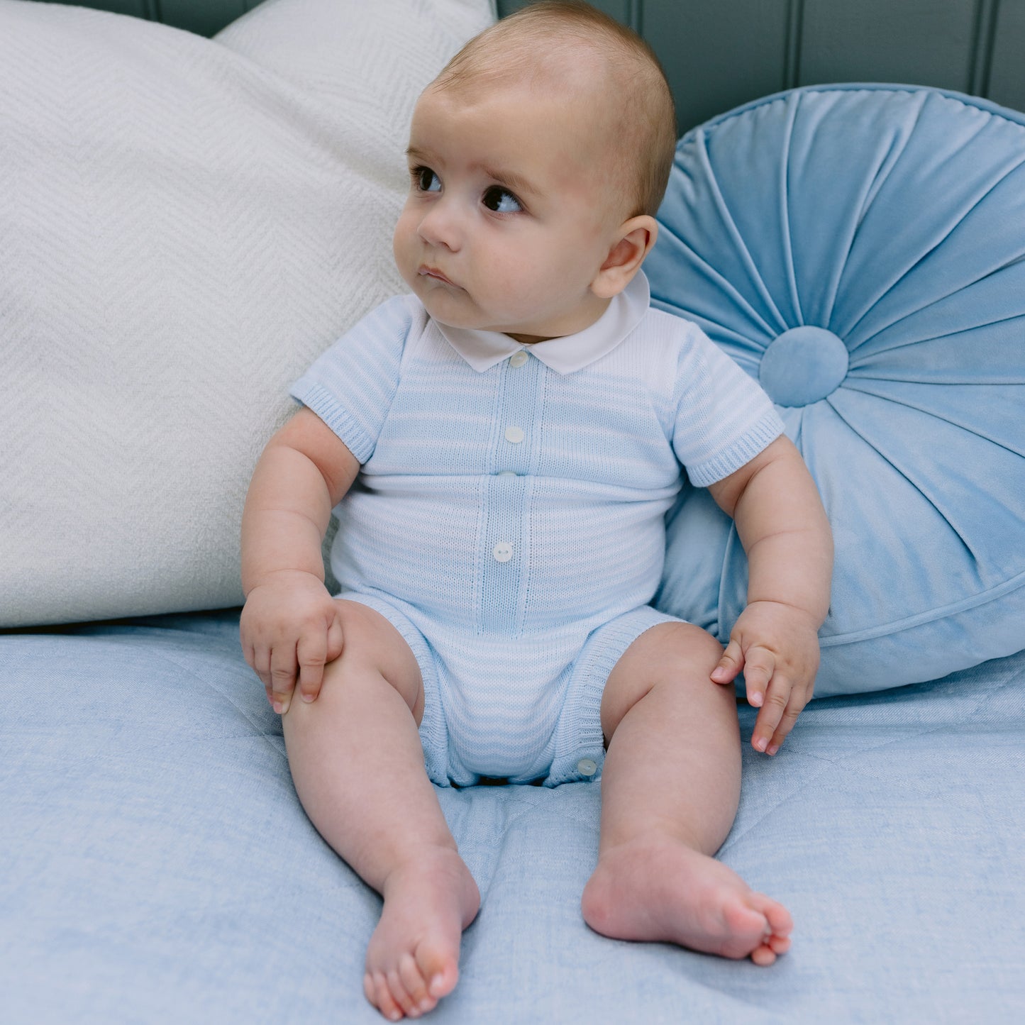 Emile et rose baby blue romper