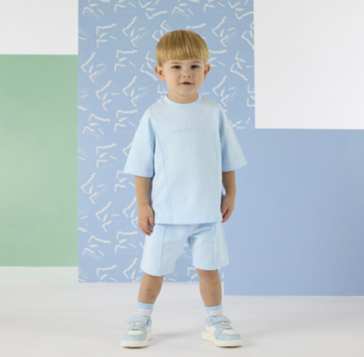 Mitch & Son Orlando blue short set