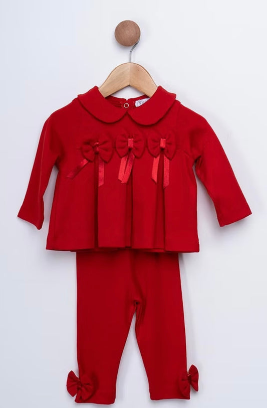 Red Bow legging set