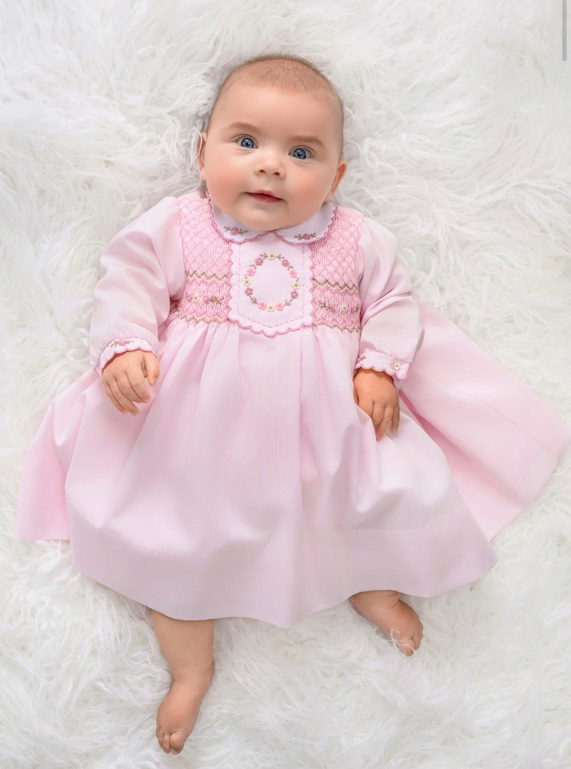 Sarah Louise Pink Smock dress