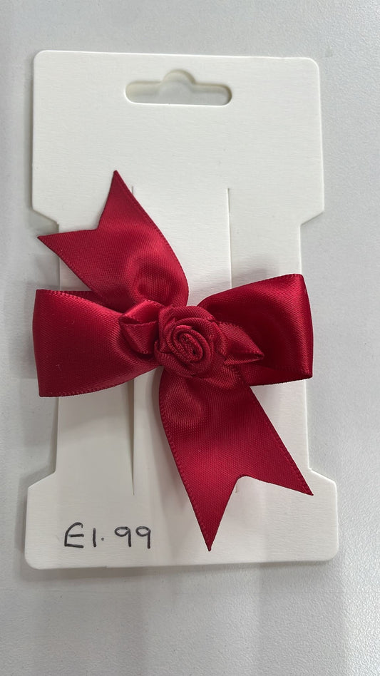 Red rosebud clip