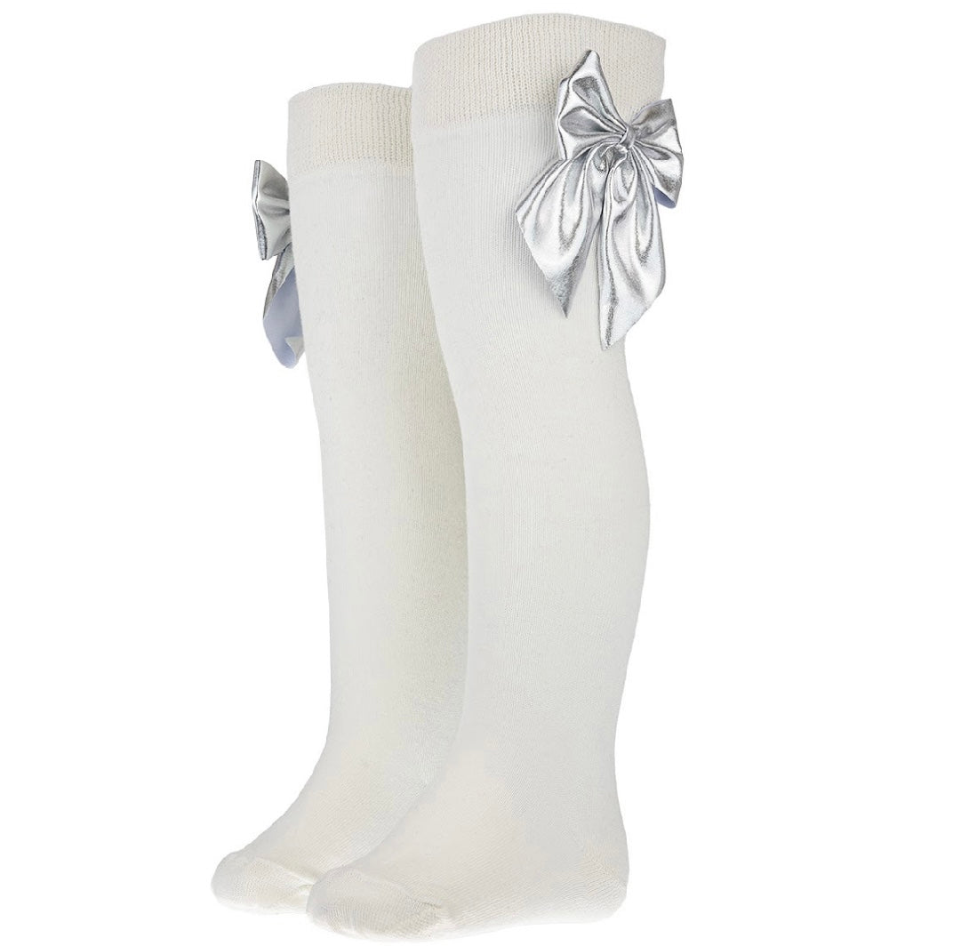 Daga Silver bow socks
