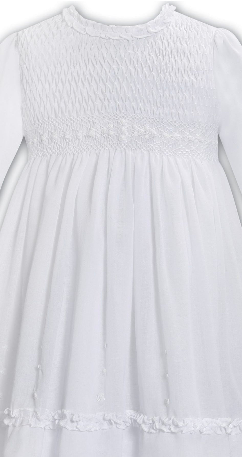 Sarah Louise White Smock dress