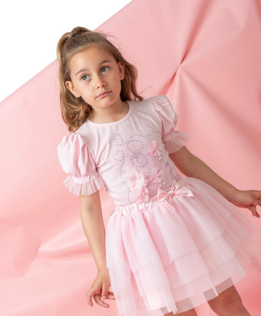 Caramelo Pink Skirt set