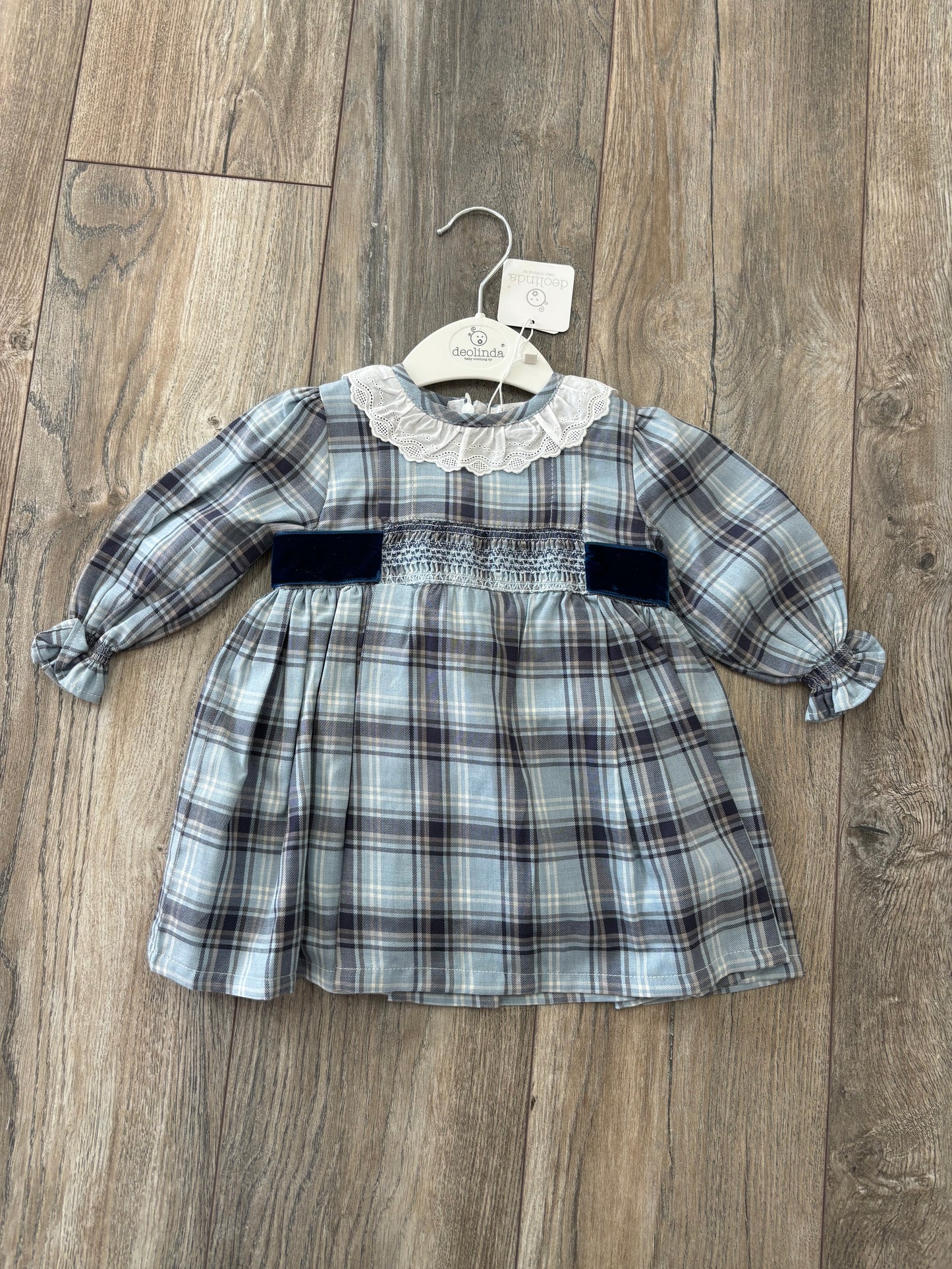 Deolinda Blue check dress