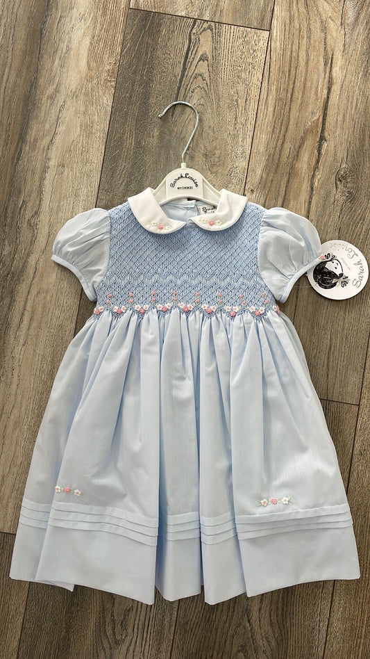 Sarah Louise Blue smock dress