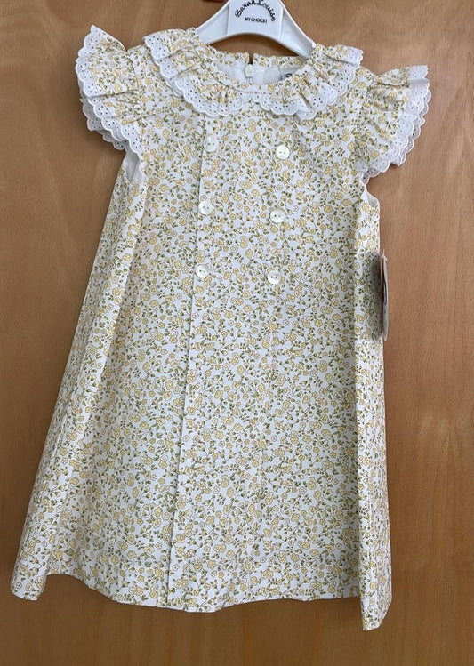 Sarah Louise Lemon Floral Dress