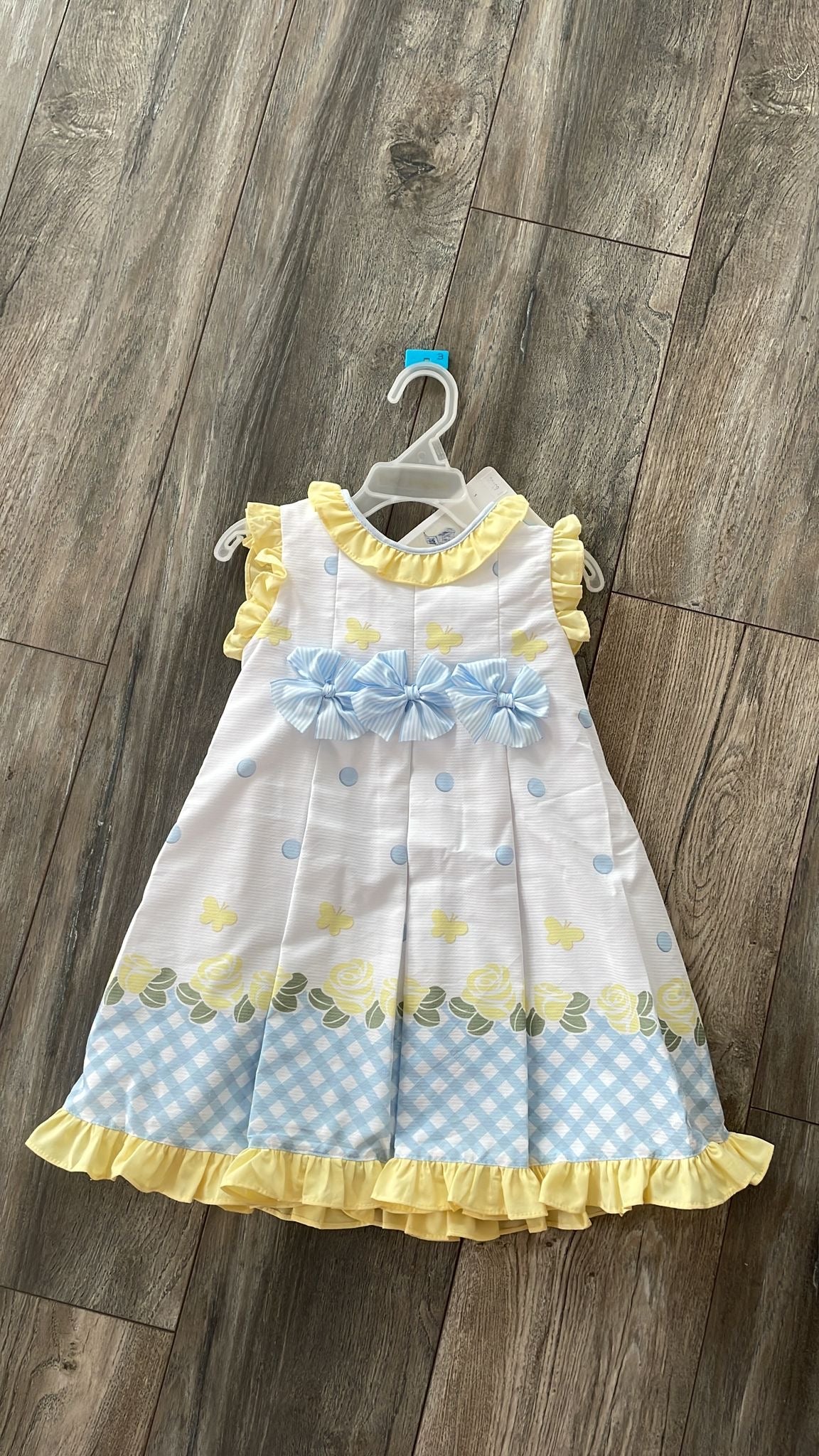 Pretty originals blue and lemon dress