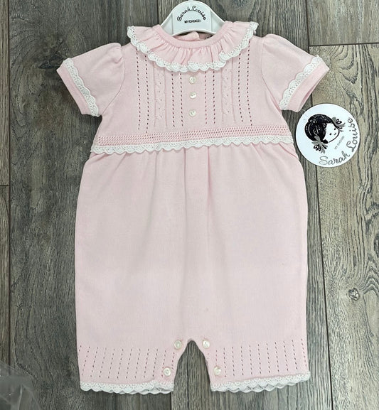 Sarah Louise Girls Knit Romper