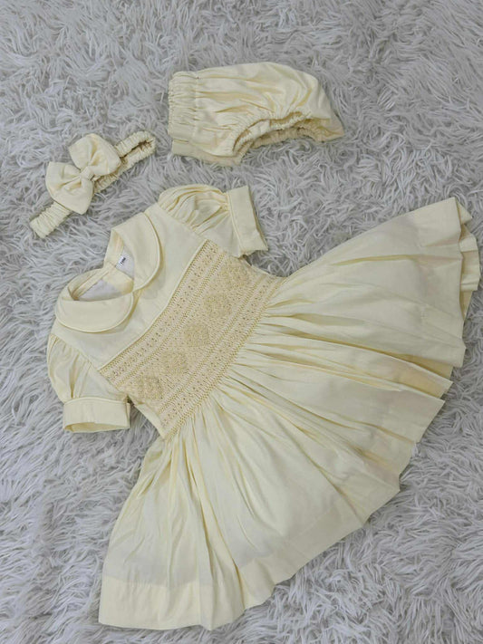 Lemon smock dress set