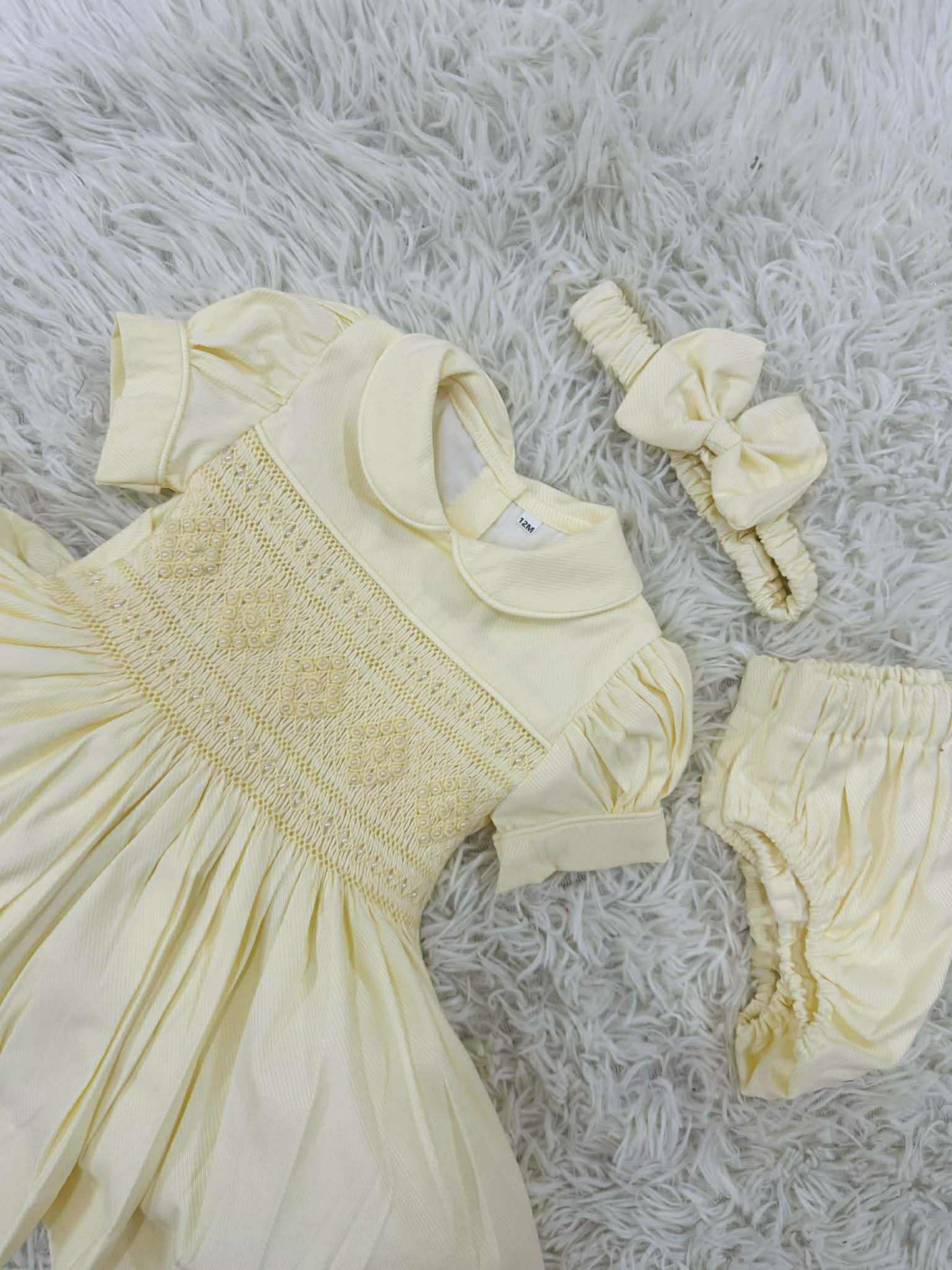 Lemon smock dress set