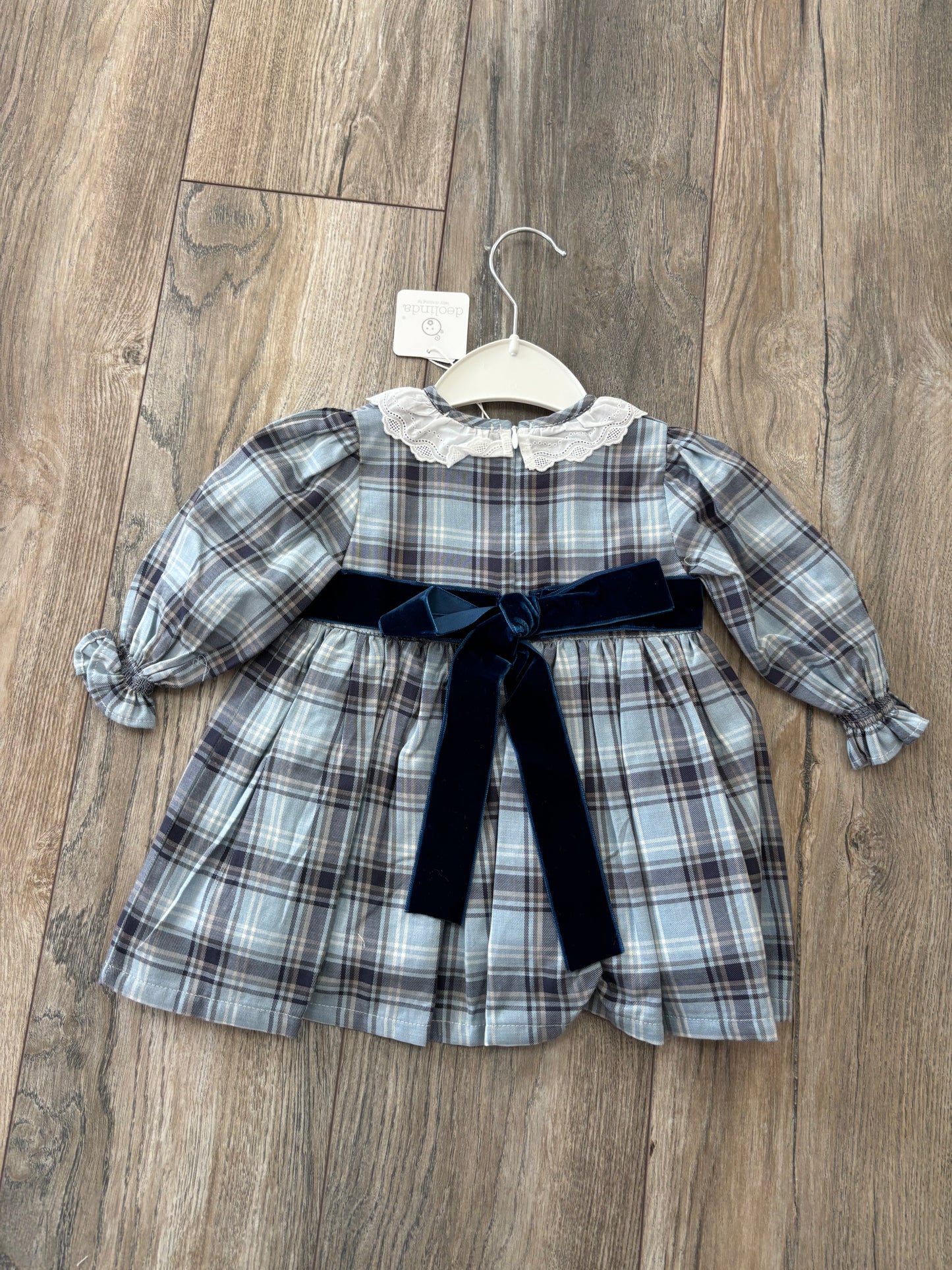 Deolinda Blue check dress