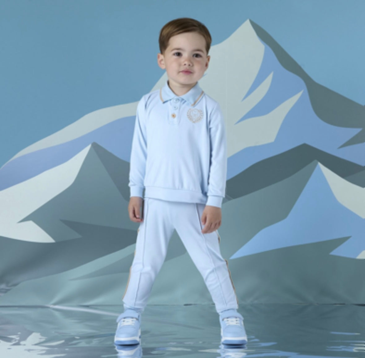 Mitch & Son Jordan blue polo set