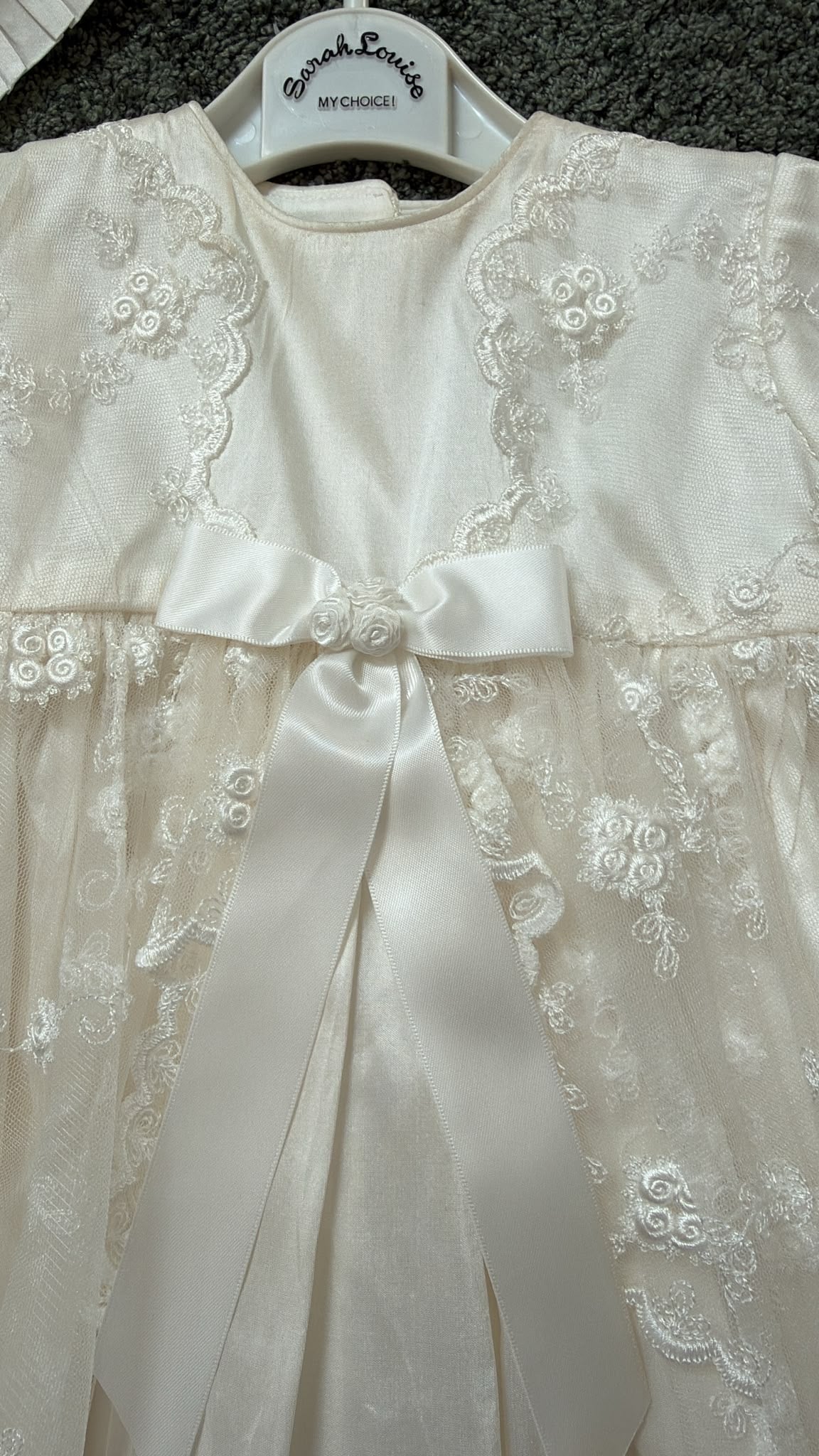 Sarah Louise christening gown and bonnet