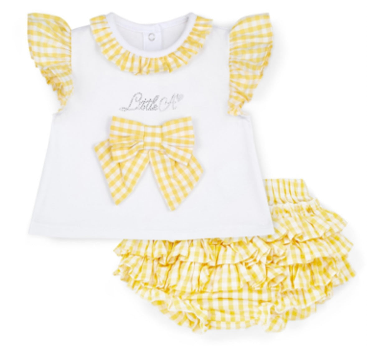 Little a Avery lemon jam pant set