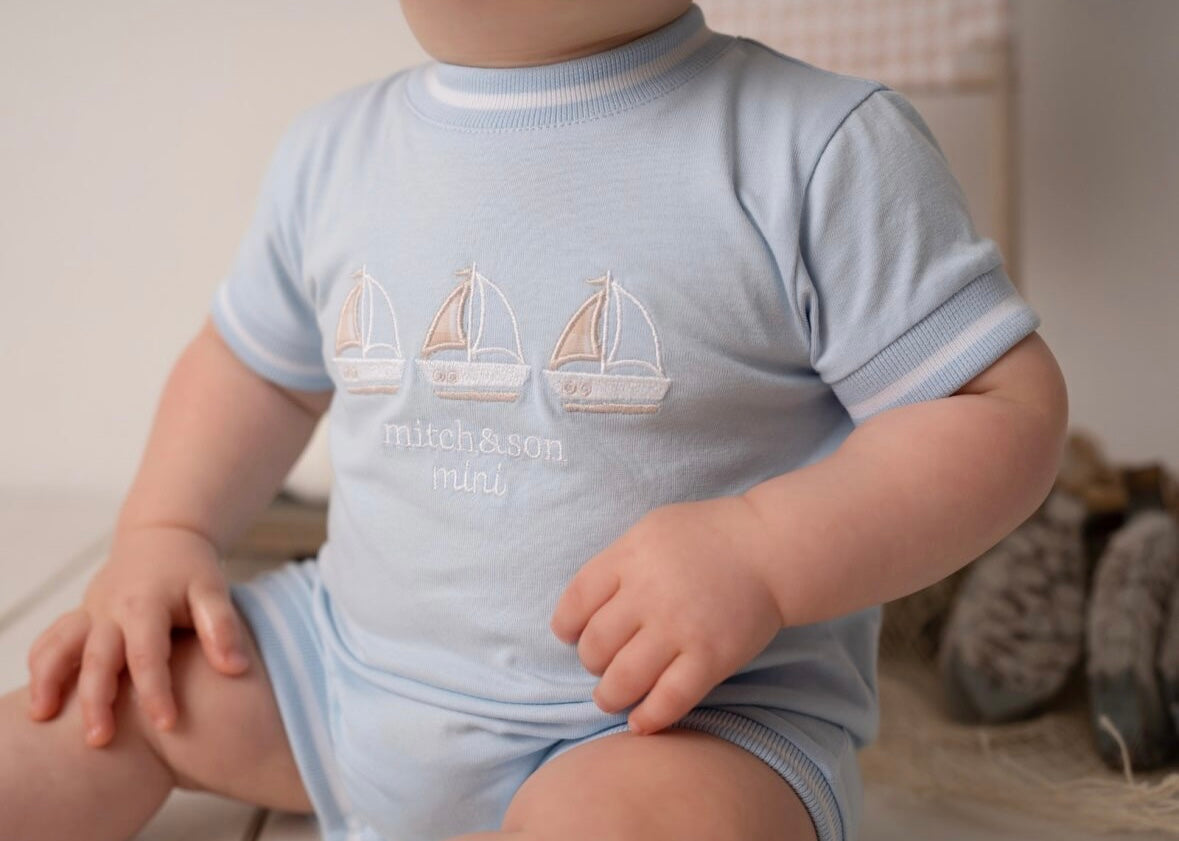 Mitch & Son Sten Sky Blue Boat Romper