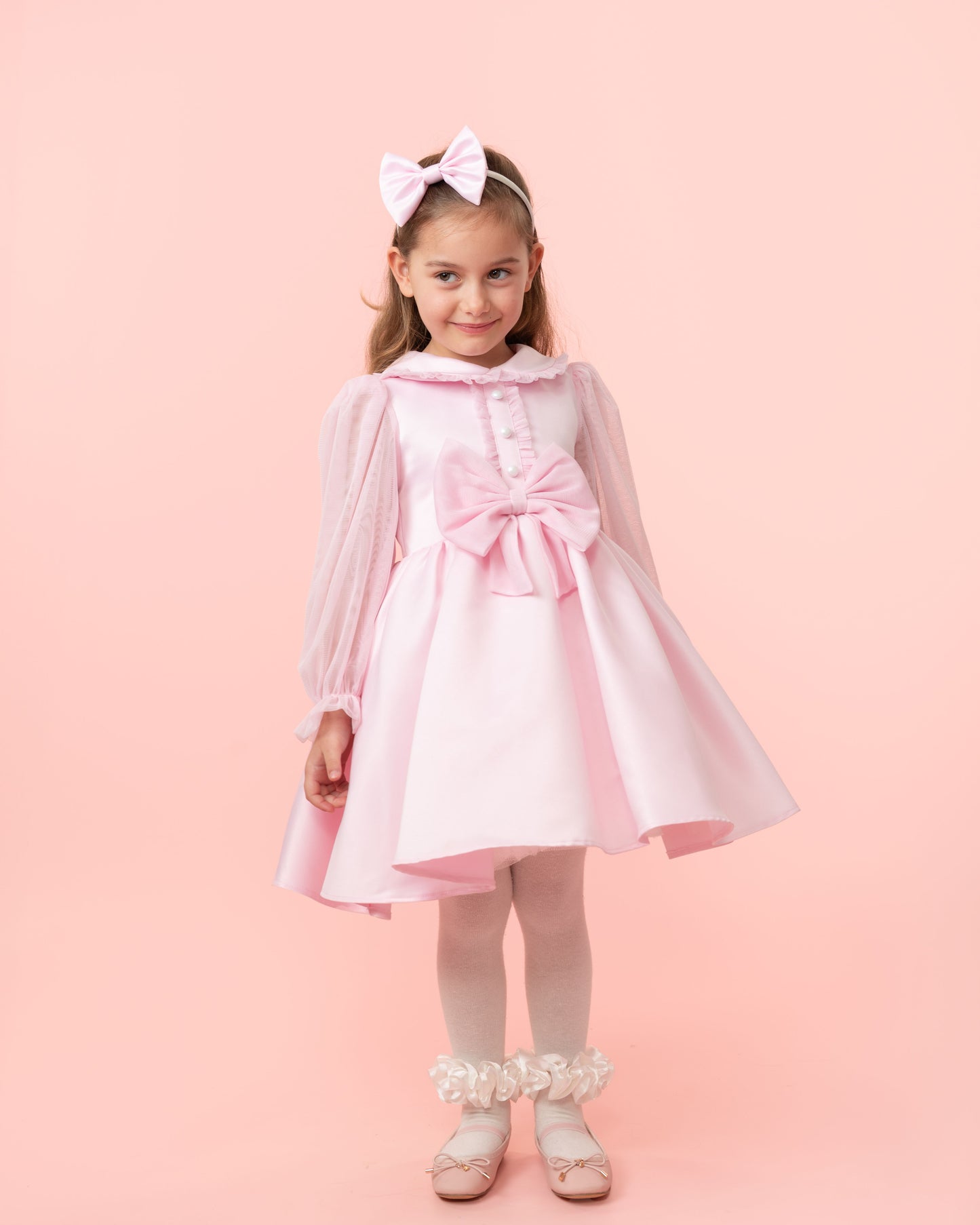 Caramelo Pink Bow Dress