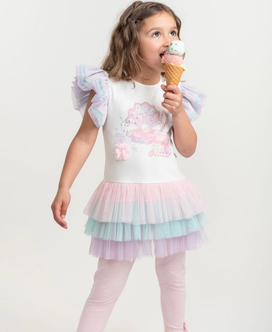 Caramelo Tulle deep sea legging set