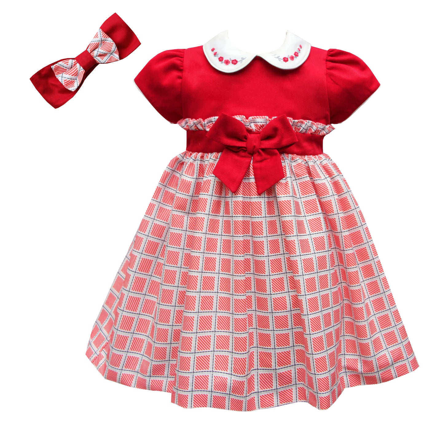 Pretty Originals Red Check Dress