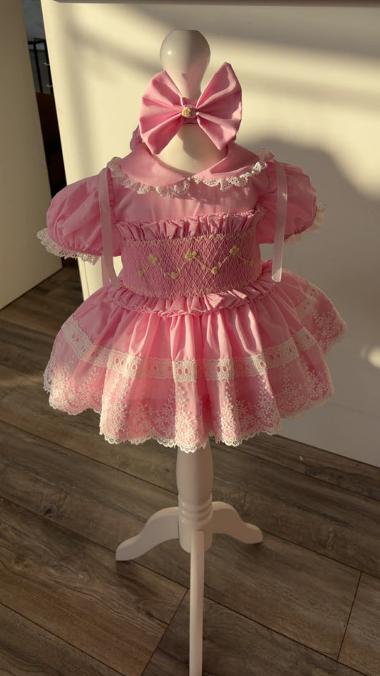 Little Prims Smock Pink Dress