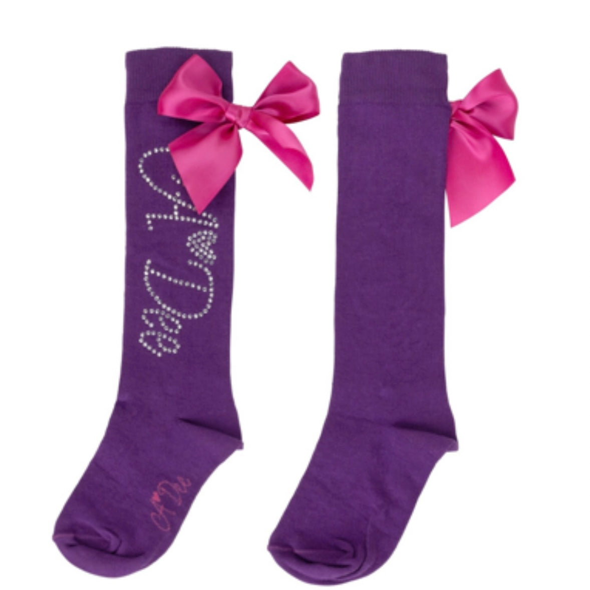 Adee Tate purple knee high socks