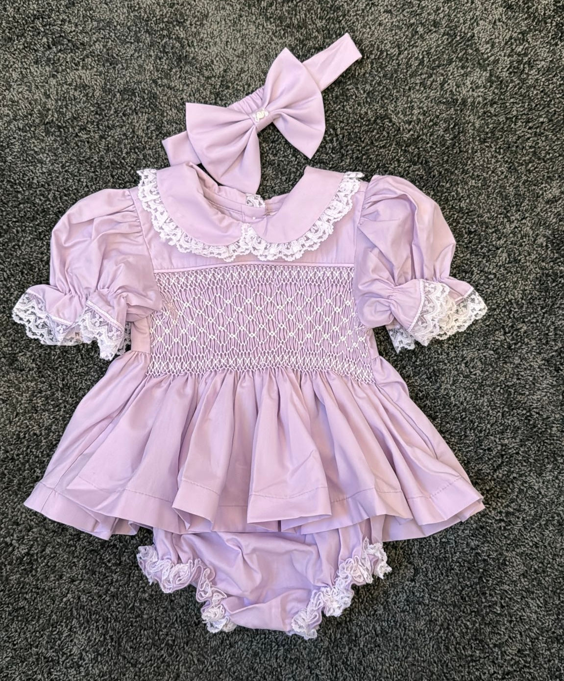 Lilac Smock dress set