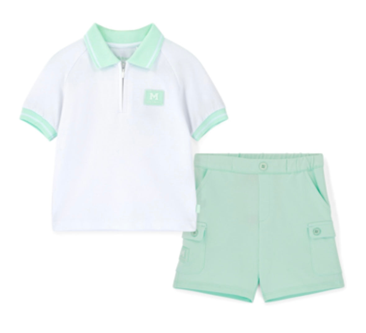 Mitch & Son Oakland mint short set