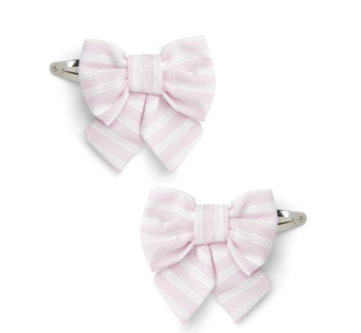 Little A Afia pink stripe clips