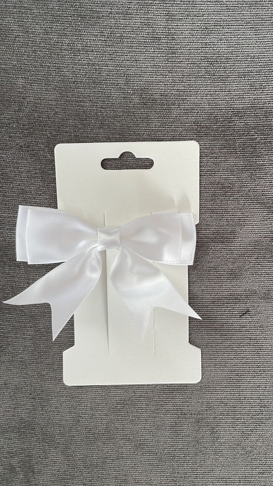 White Bow Clip