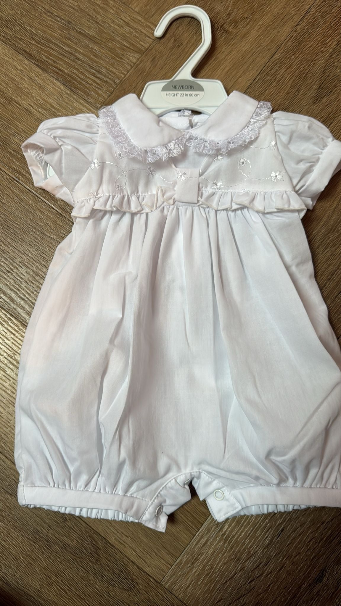 White baby girls romper