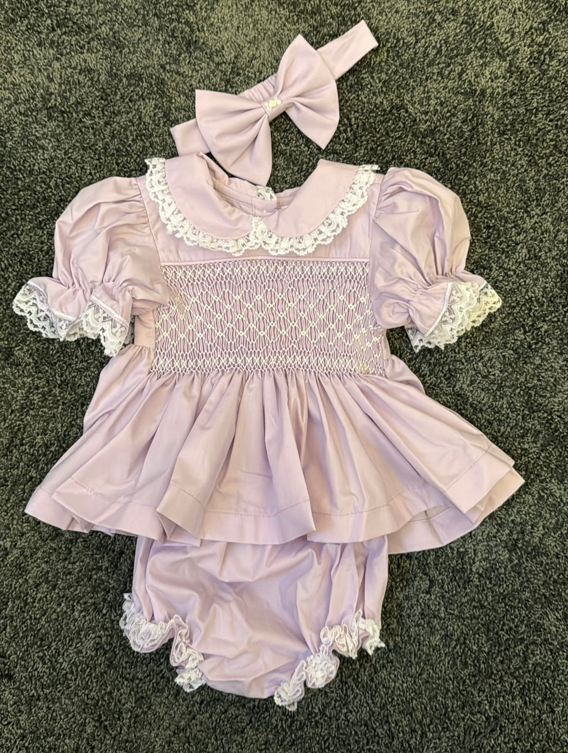Lilac Smock dress set