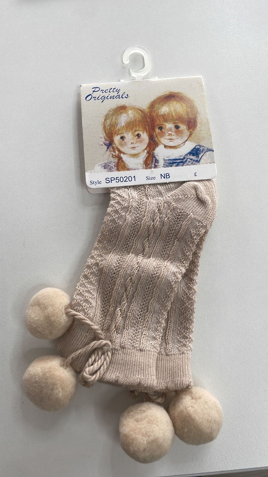Pretty originals Beige knee high sock