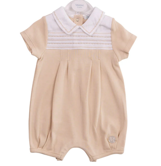 Mintini Beige Boys Romper