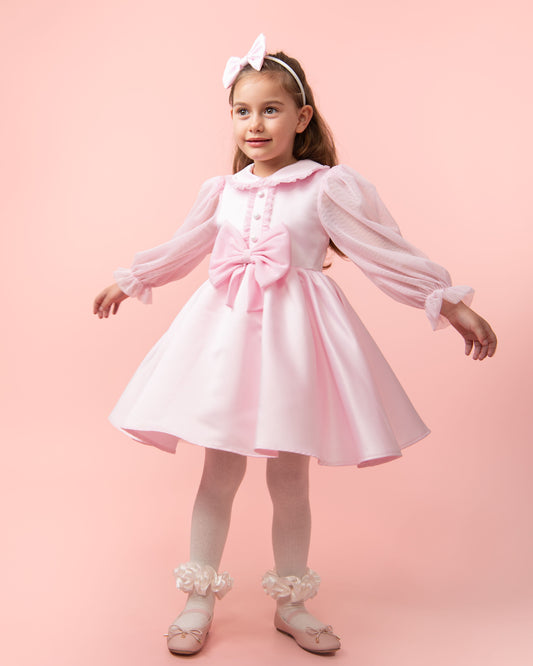 Caramelo Pink Bow Dress