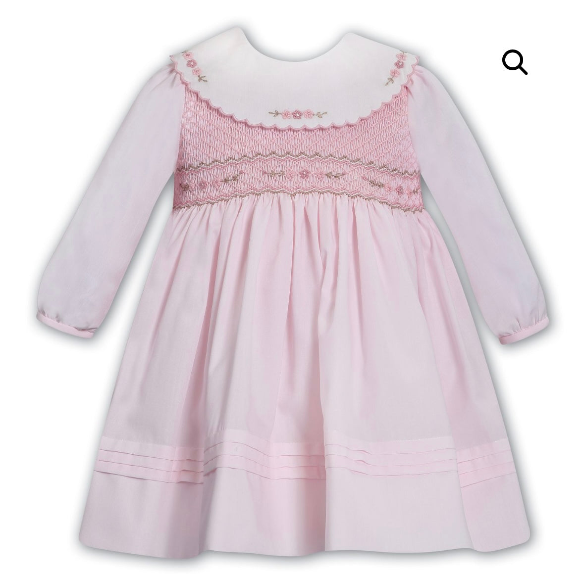 Sarah Louise Pink Smock Dress