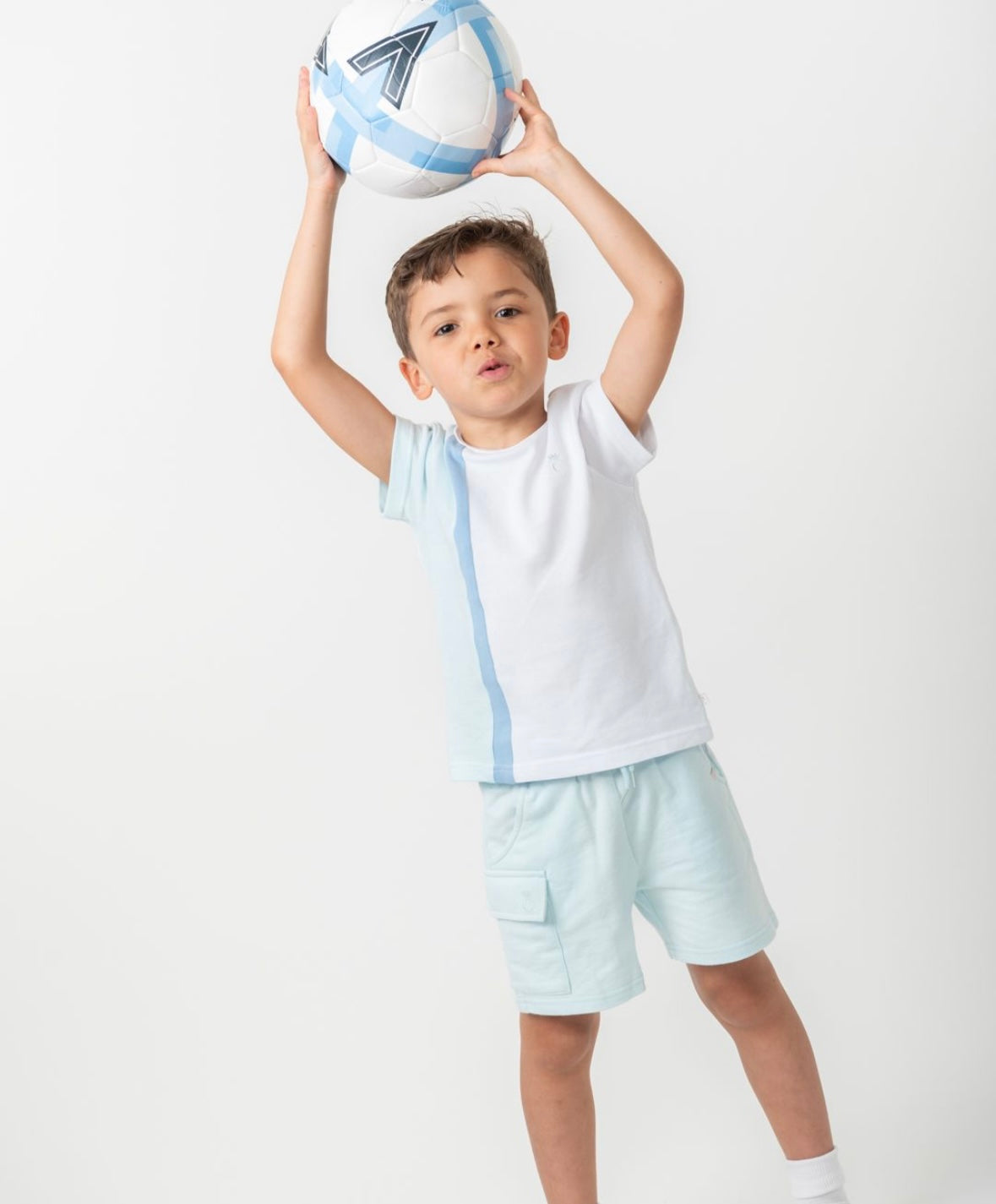 Caramelo Sky blue short set