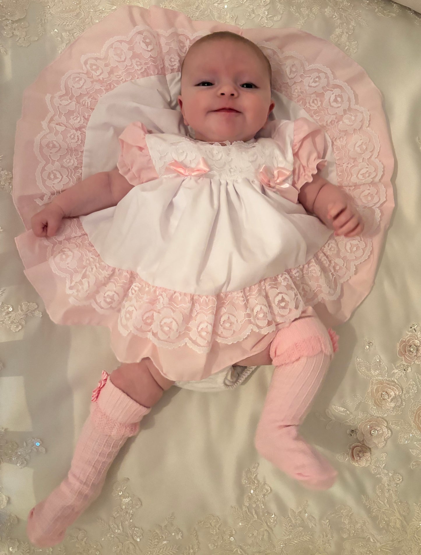Pink frill baby dress