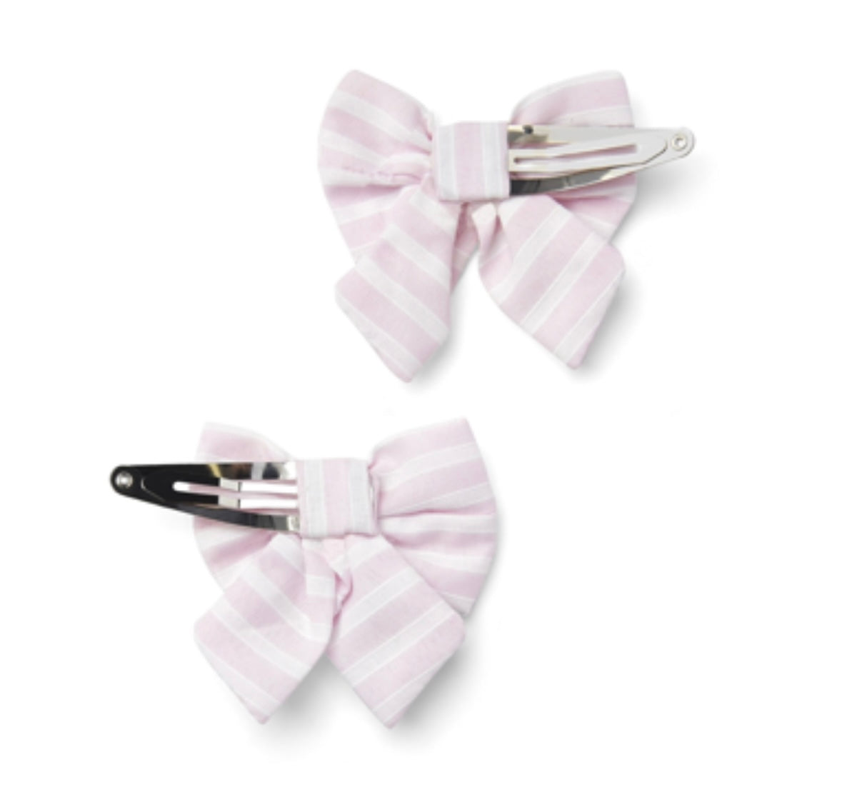 Little A Afia pink stripe clips