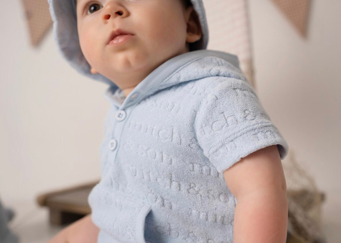 Mitch & Son Santiago Terry Blue Romper