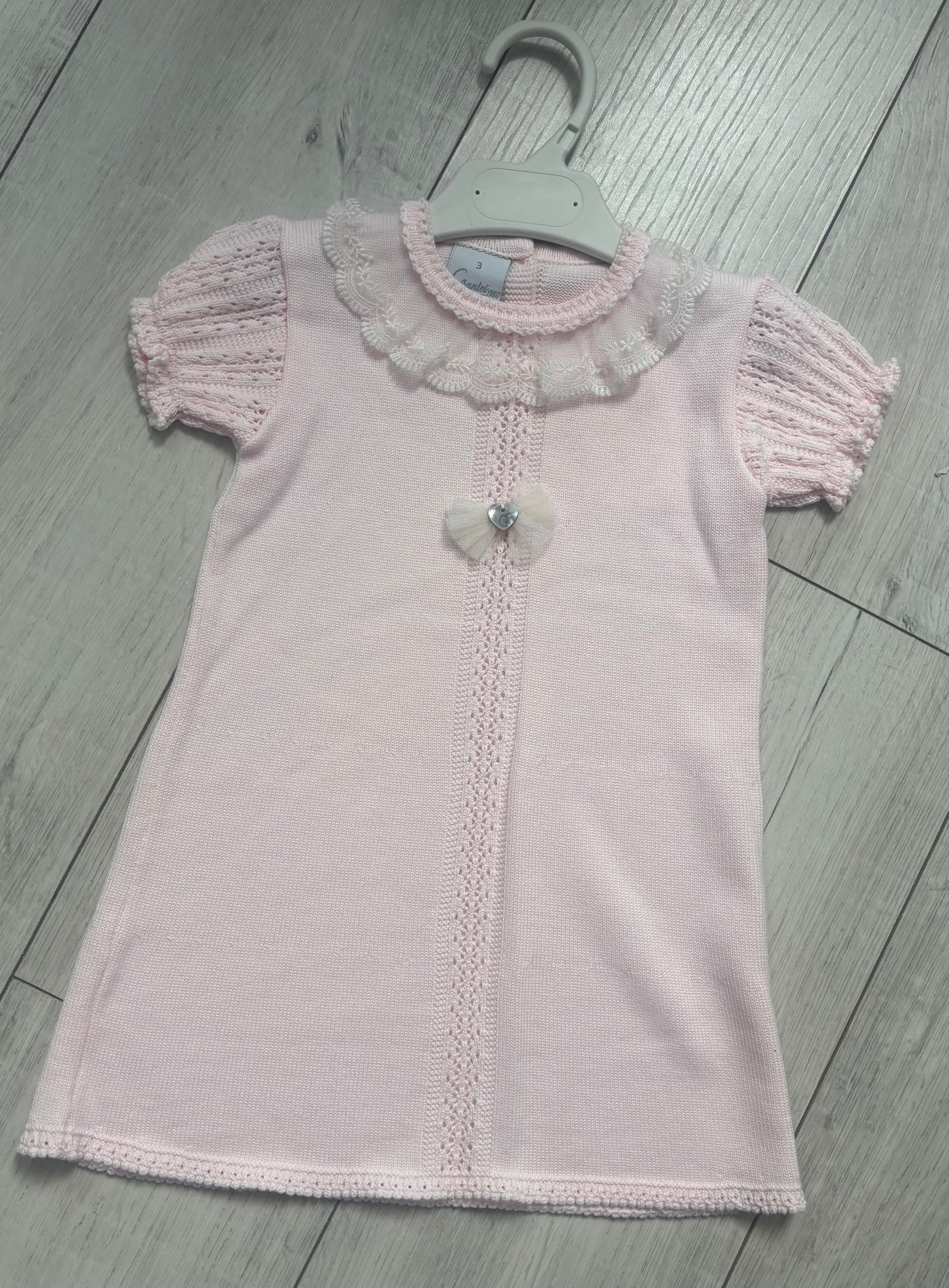 Granlei Fine knit baby pink dress